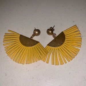 Yellow Fringe Earrings